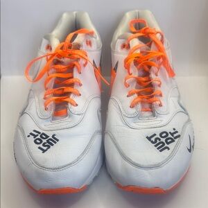 Nike White and Orange Sneakers